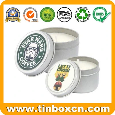 Empty Candle Tin Can for Metal Gift Packaging Boxes, Travel Tins