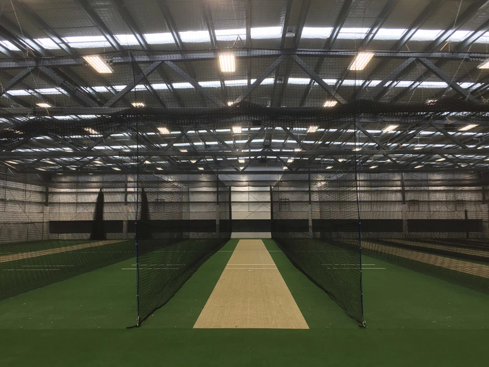 Indoor Cricket Training Facility with 6 Cricket Pitches of Width Approximately 3 Meters