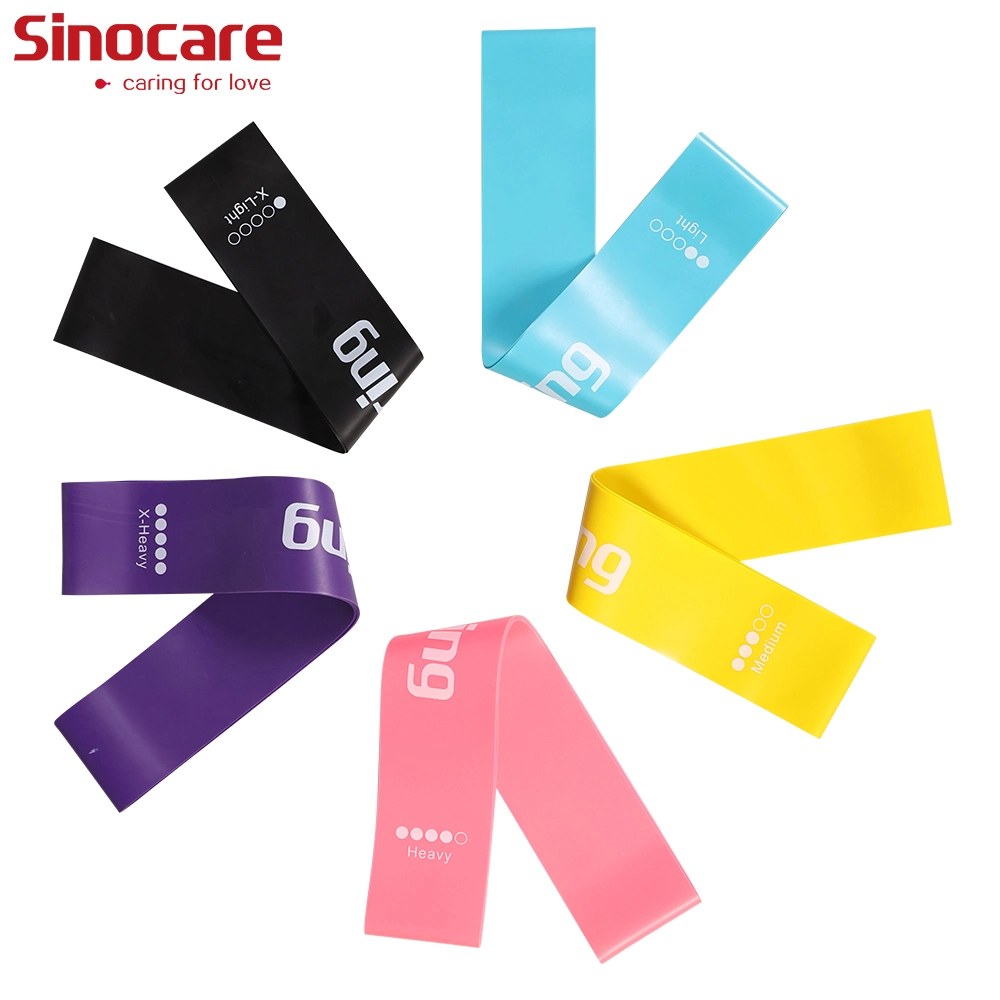 Sinocare Custom Logo Fitness Elastic Latex Exercise Loop Resistance Bands