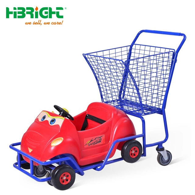 Supermarket Popular Kids Shopping Cart with Toy Car for Children