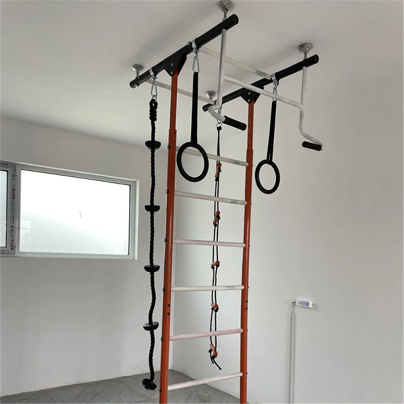 Climbing Frame with Climbing Ladder Stand and Jungle Rope