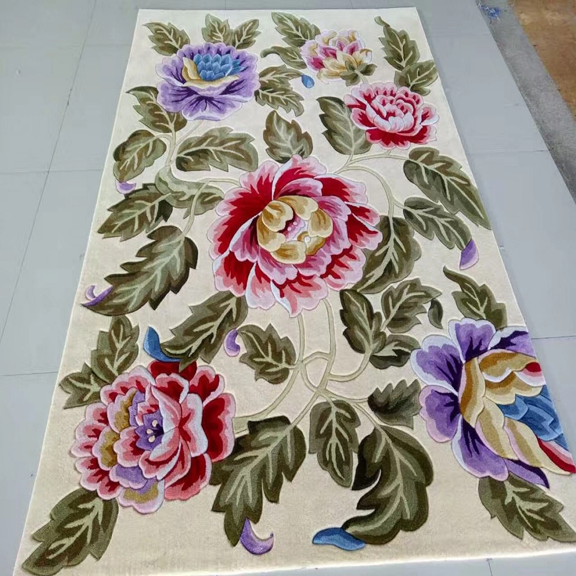 Hand Tufted Acrylic Rug with Cloth Backing Hand Made Carpet