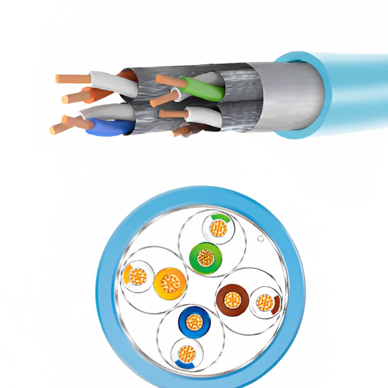 Wholesale/Supplier Shielded OEM Solid Bare Copper/23 AWG CAT8 high speed Category 8 LAN Cable