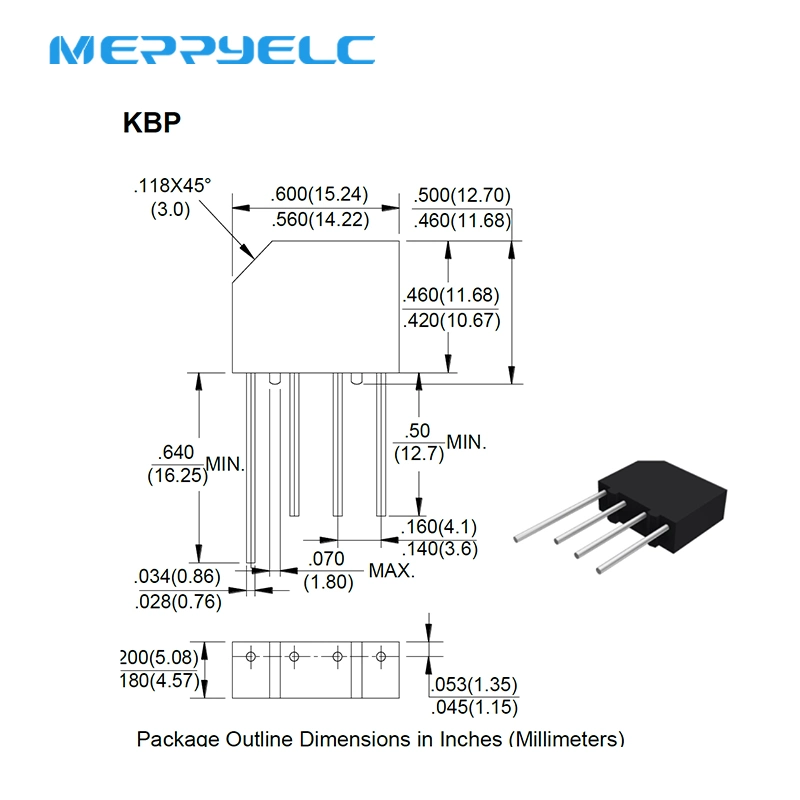 GBP410 KBP410G Bridge Rectifier 4A 1000V DIP Bridge