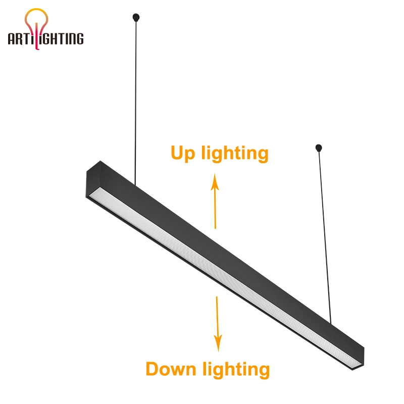 Warranty 5 Years Anti-Glare Batten Tube Aluminum Profile Housing Ceiling Mounted Pendant up Down Office Linear Lamp LED Light for Motif Hotel School Lighting