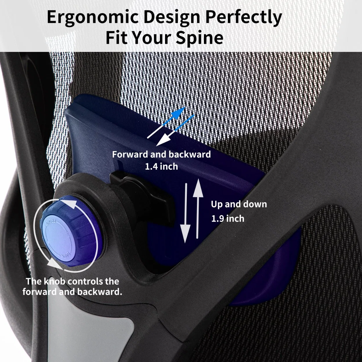 Ergonomic Computer Chair, Home Office Swivel Chair, Adjustable, High-Elastic Mesh Fabric, Breathable and Comfortable