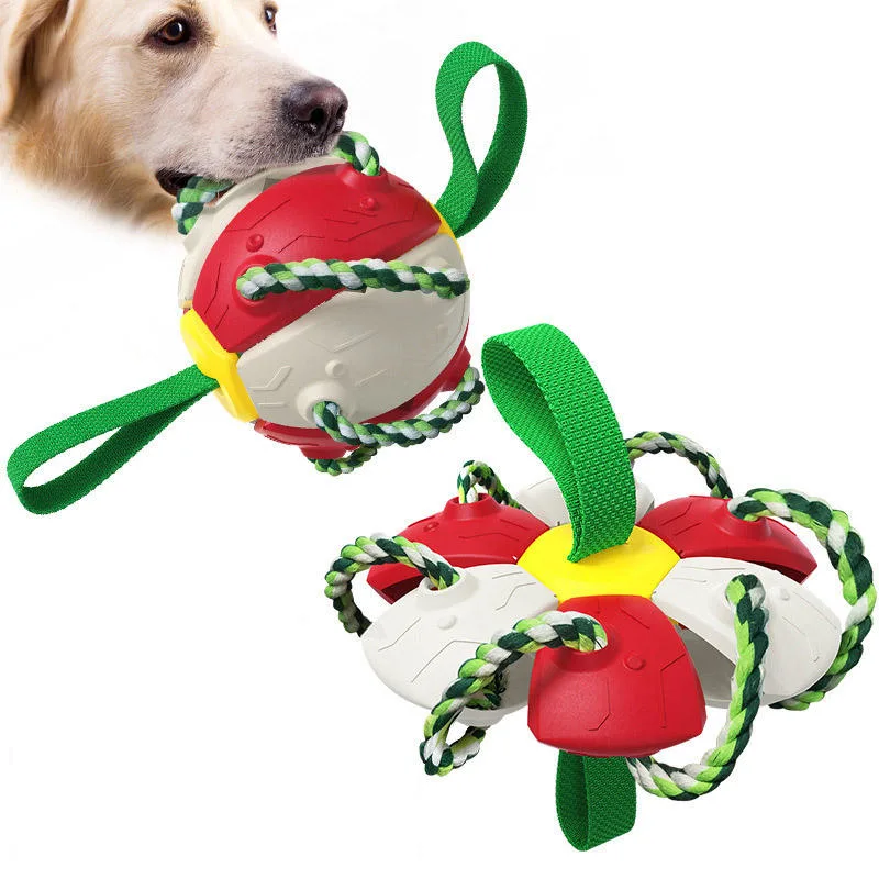 Großhandel Hund Schlepper Spielzeug Welpen Geschenke Spielzeug Durable Interactive Hund Wasserbälle Spielzeug Fußball mit Greiftabs