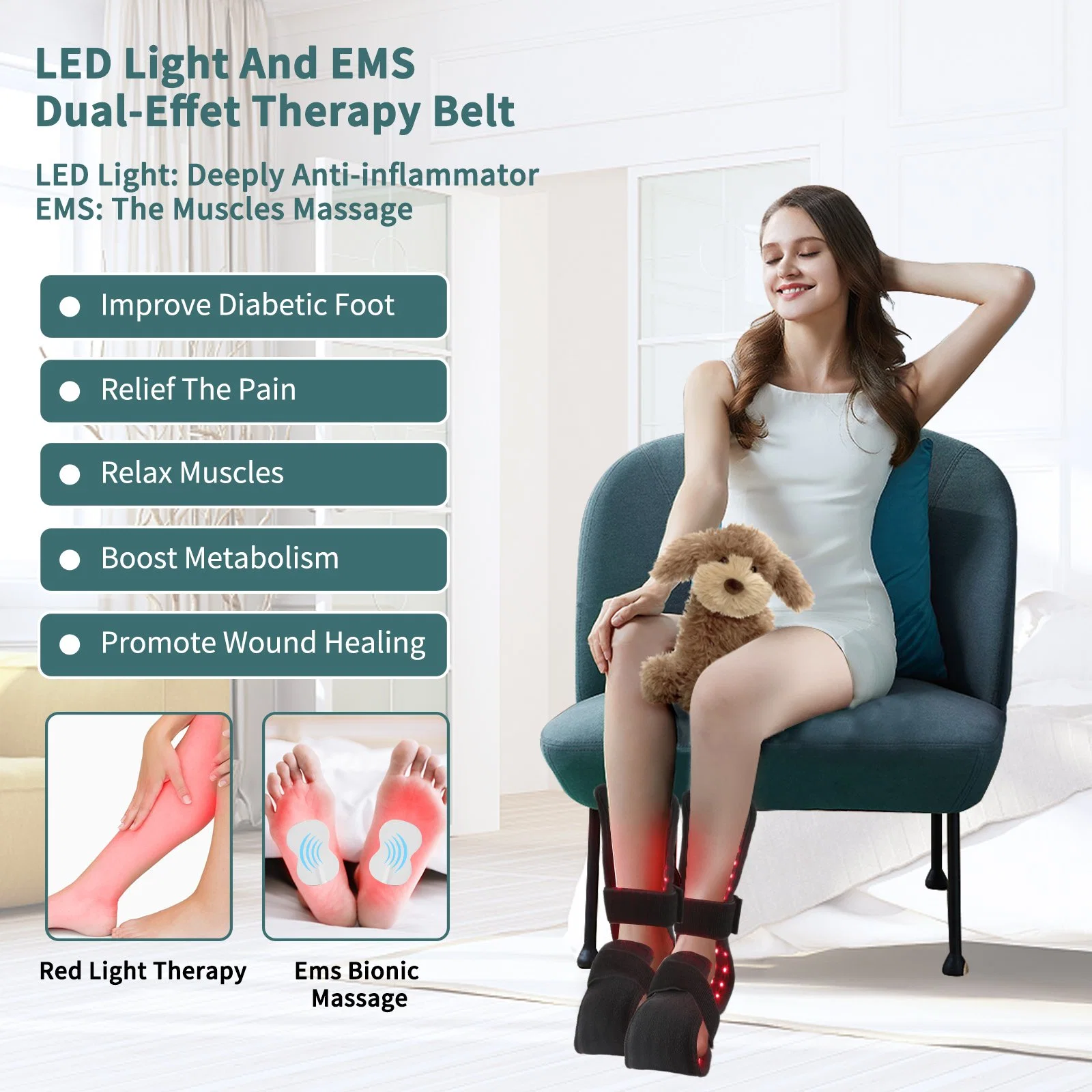 Pain Relief Home Red Light Therapy Medical Device Infrared Lamp for Physiotherapy