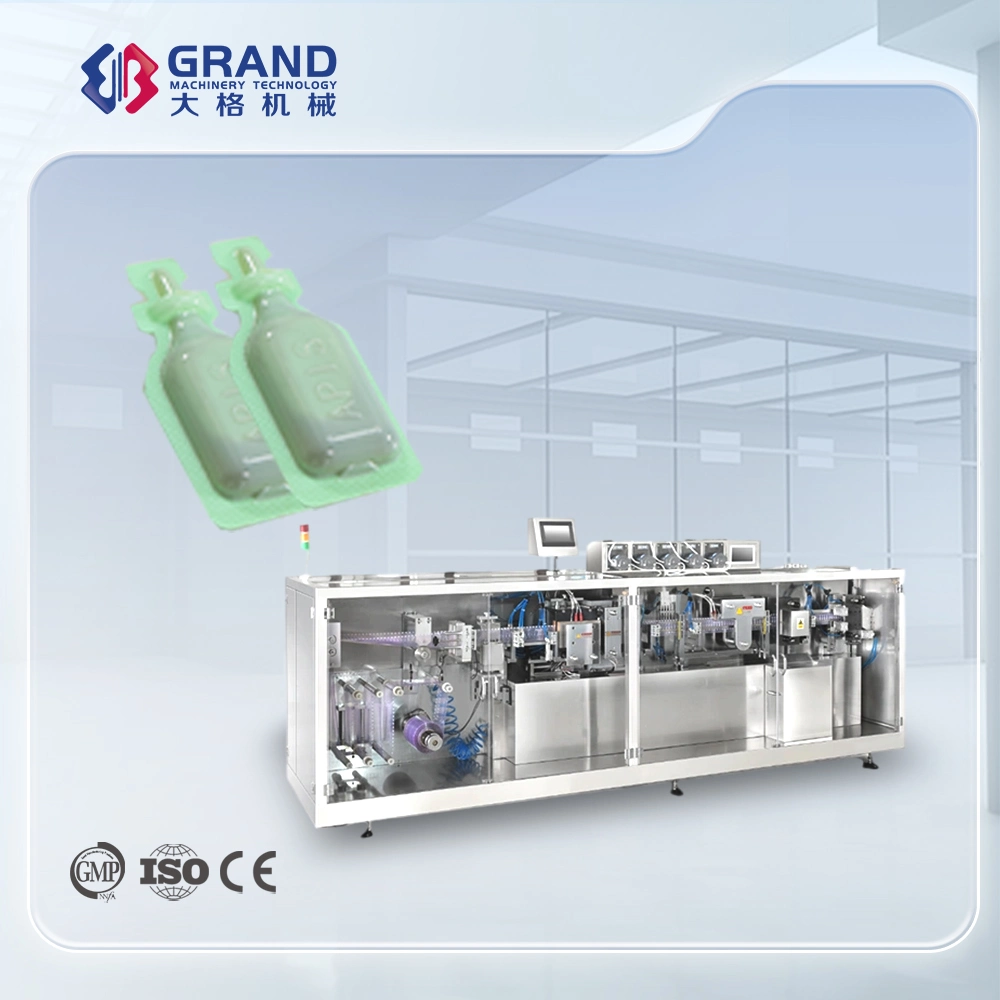 Automatic Liquid Honey Cosmetic Packing Olive Oil Blister Forming Filling Sealing Machine