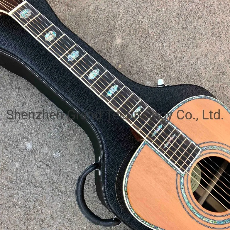 Custom 39" 100% All Real Abalone Acoustic Guitar Ebony Fingerboard 00045c Acoustic Electric Guitar