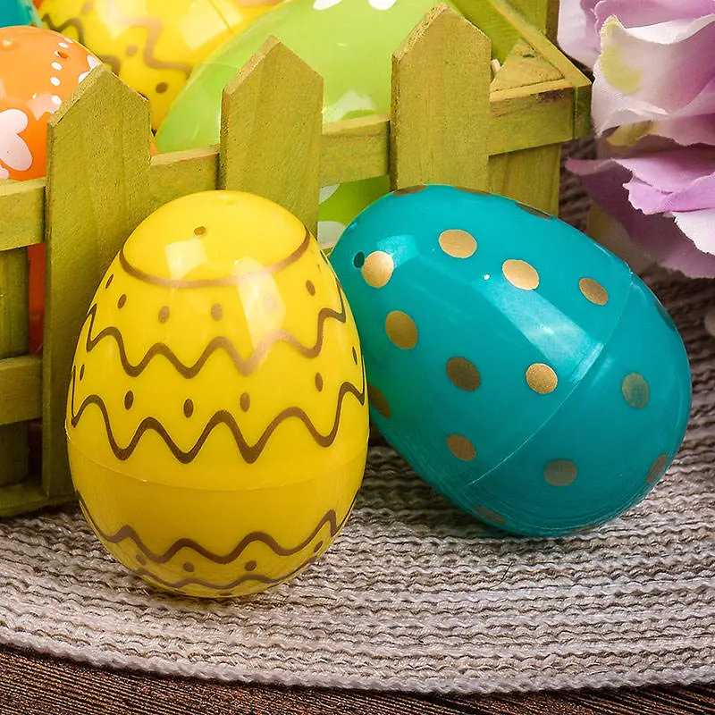 Easter Decor Artesanías Colorful Toy Egg ornamentos de huevo de Pascua Set