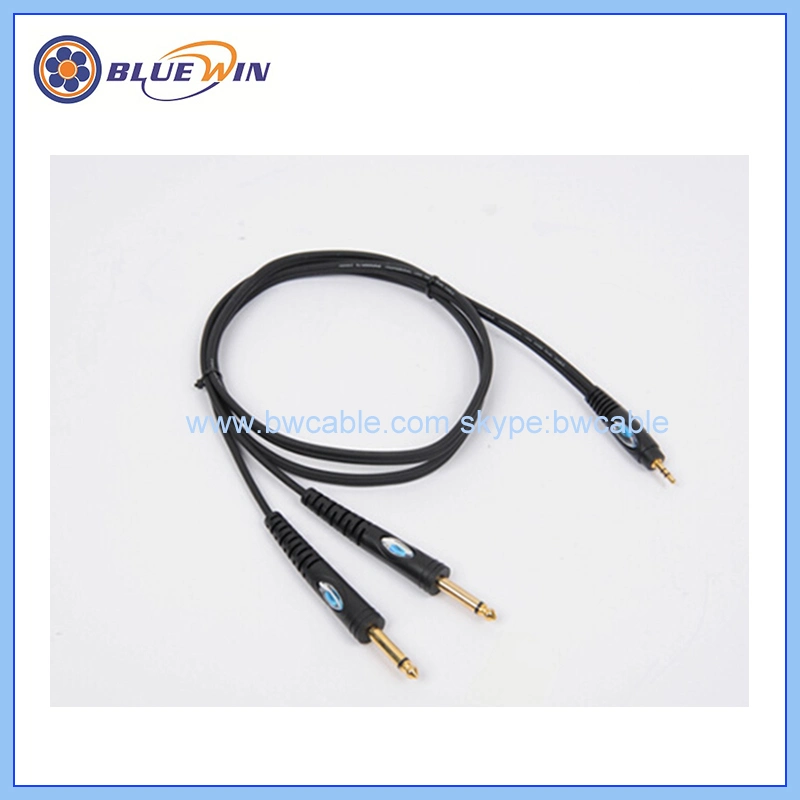 3.5mm Stereo Plug to 6.35mm Audio Video Connection Cable