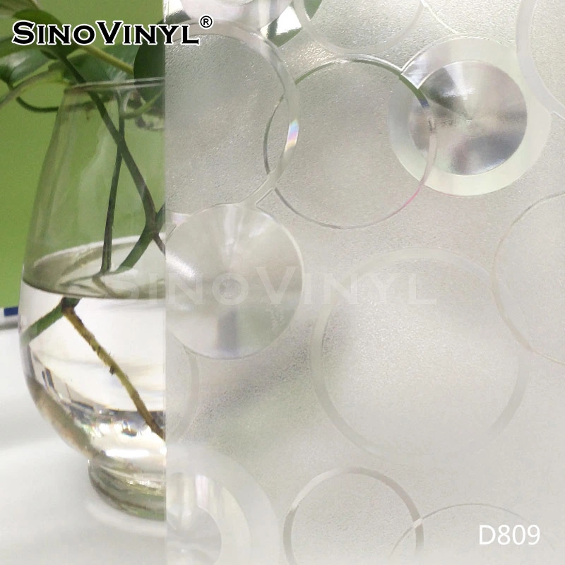 SINOVINYL extraíble en Stock Gris plata lámina de vidrio esmerilado con adhesivo