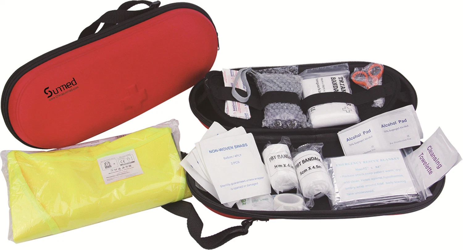 CE ISO FDA First Aid Survival Bag Kit EVA Box for Car