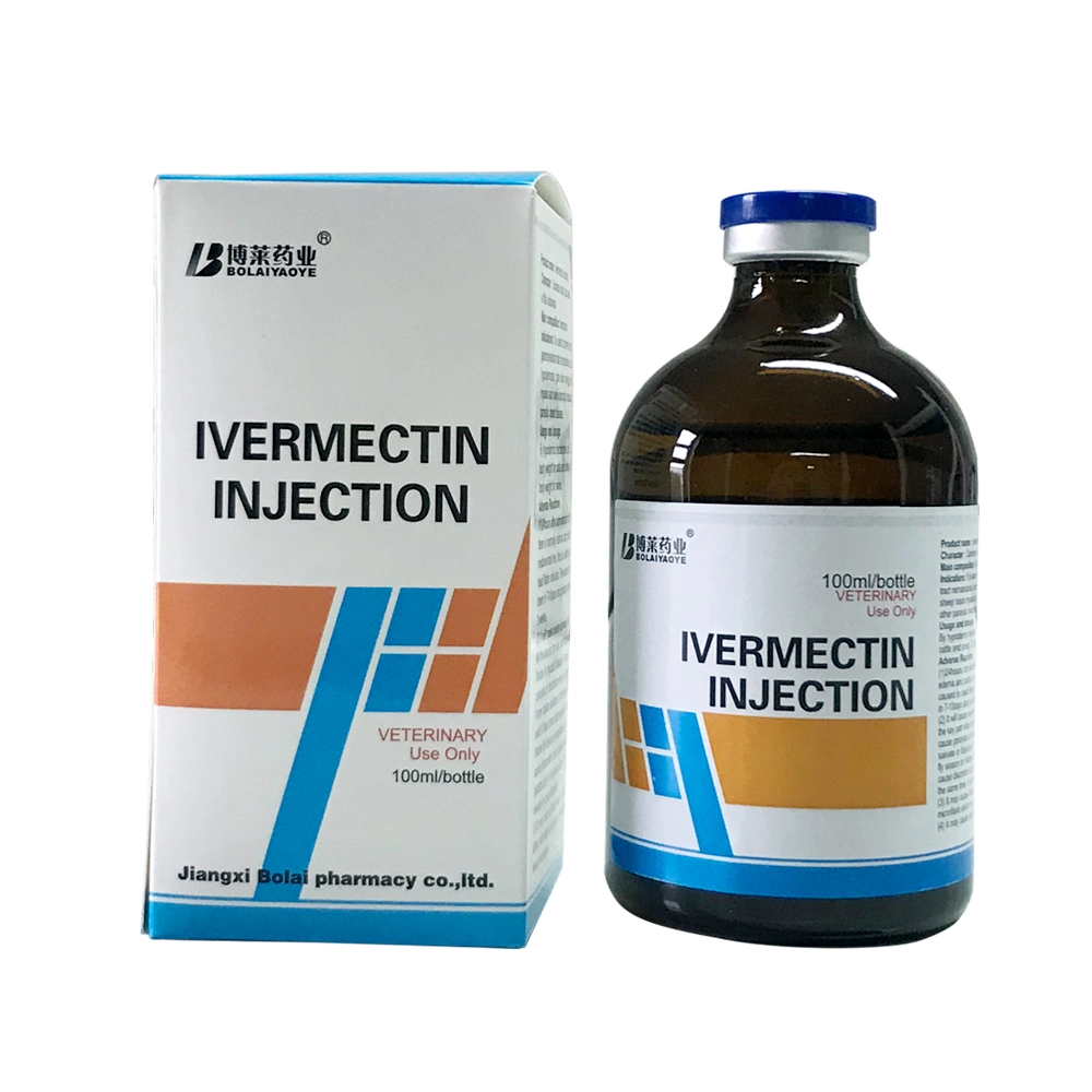 Veterinary Drugs Ivermectin Injection 1% for Livestock 100ml