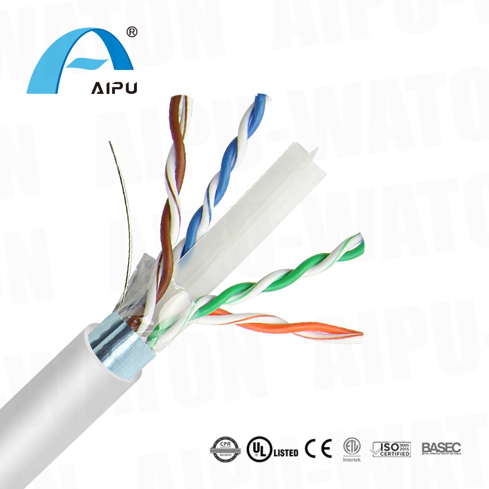 CAT6 Shielded Network Cable, F/UTP 4 Pair Ethernet Cable, Communication Cable, Twisted Pair Cable Material	PVC, LSZH