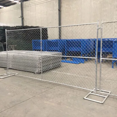 USA Heavy Duty Temporary Chain Link Fence Kit 6FT Tall 10FT Wide Barrier Base Trafford Industrial by Crowd Control