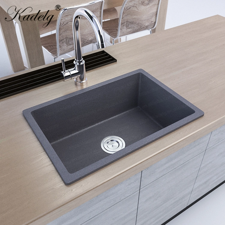 Quartz OEM/ODM Grey Color Kitchen Washing Kitchen Basin