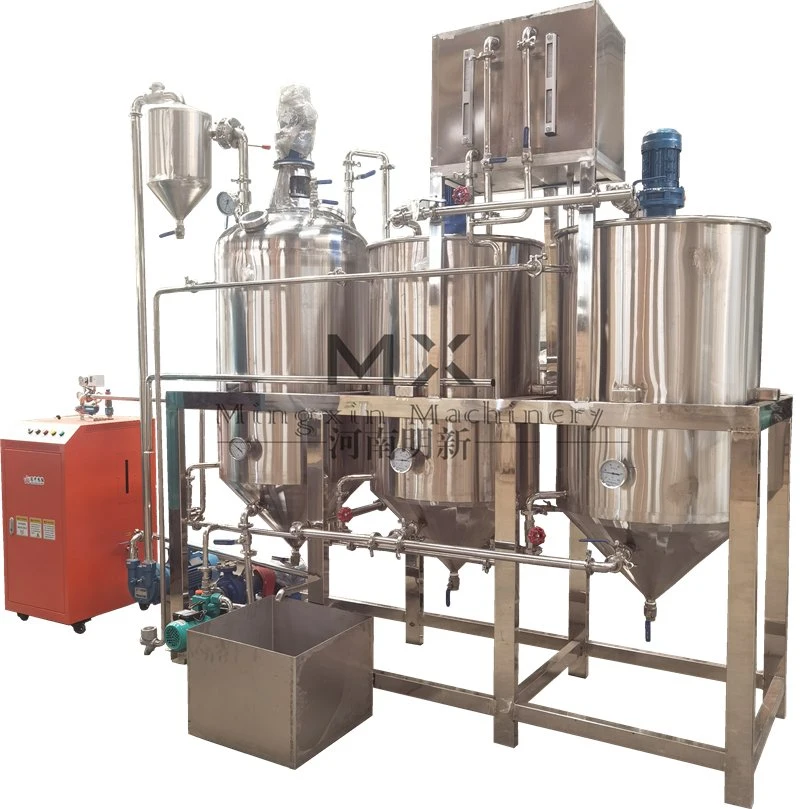 500 Kg/Day Small Scale Edible Oil Refining Machine Crude Oil Refinery Machine