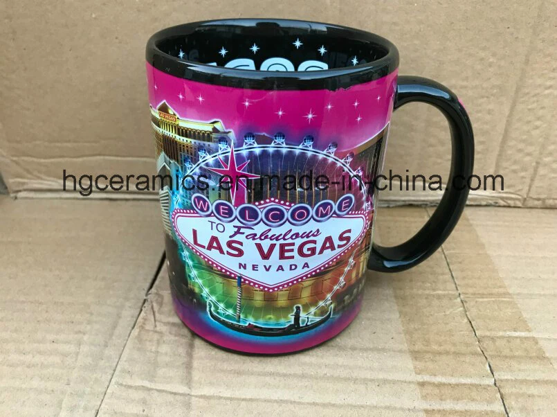 23oz Ceramic Mug, Las Vegas Ceramic Mug, Cotta Souvenir, Tourism Craft, 23oz Embossed Mug