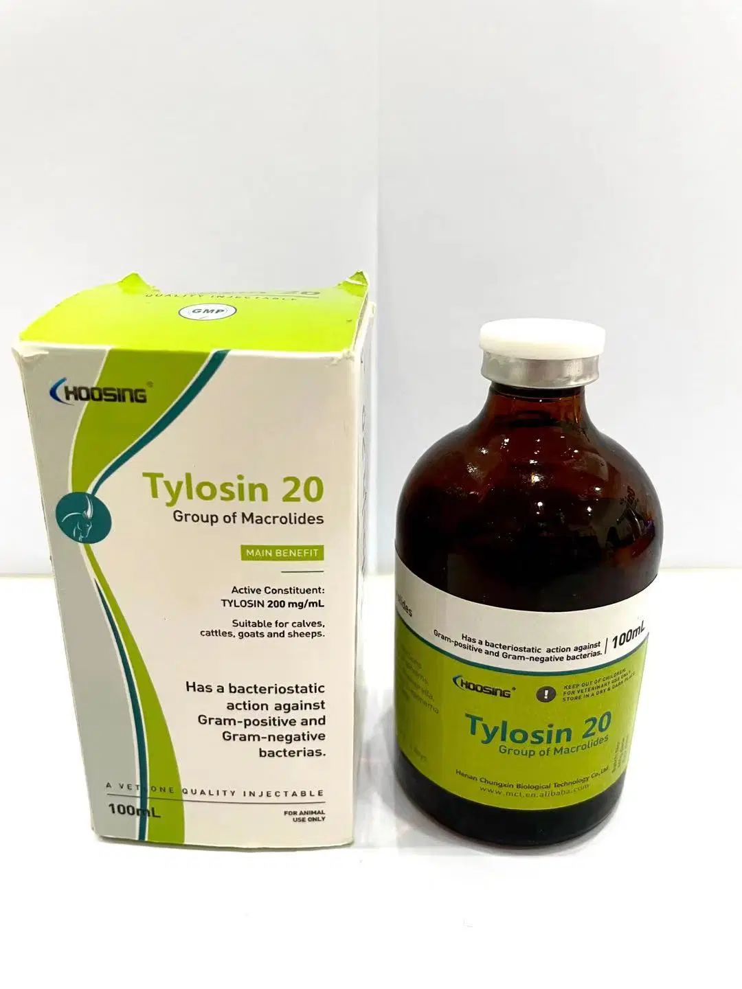 Veterinary Tylosin Tartrate Injection 20% 50ml 100ml for Animals Ues