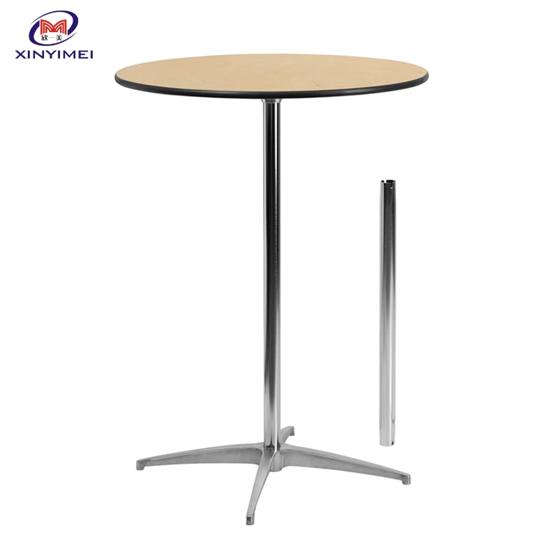 Factory Price Bar Furniture Antique Round Wooden High Bar Table Bistro Table