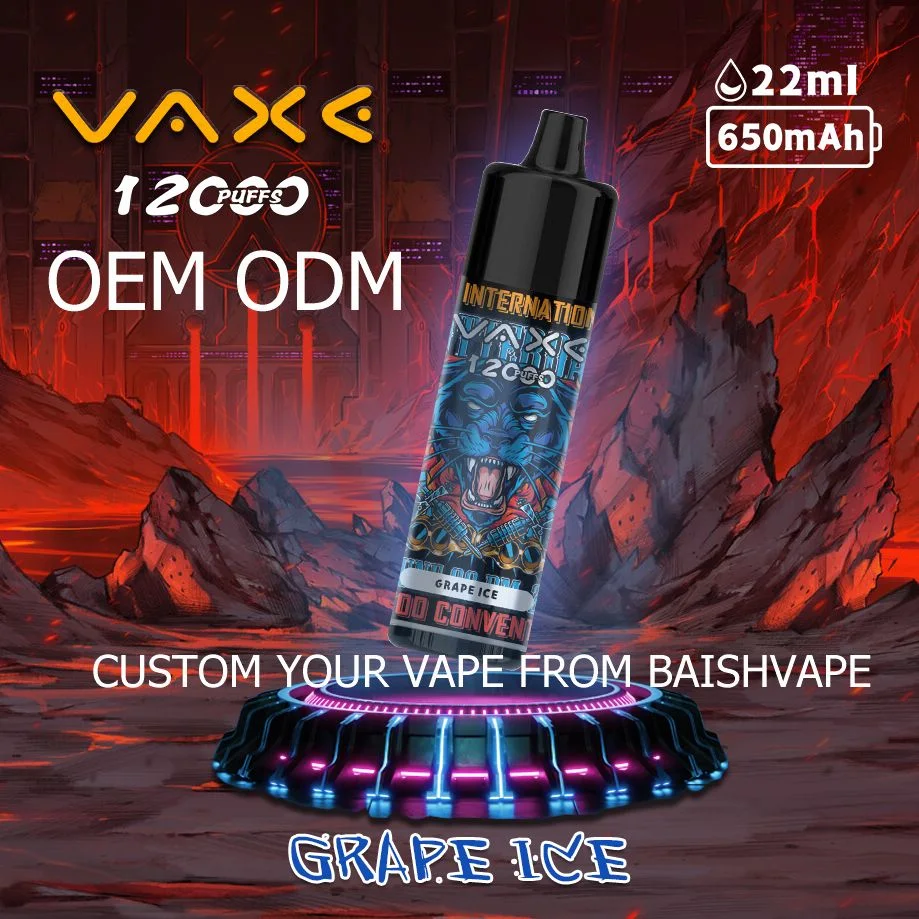 Vaxe 12000 أطواق Zbood ذات الملصق الخاص، لونغ قابل لإعادة الشحن 500/600/800/1600/2500/2800 Fumot مبخرة المغرفة القابلة للاستخدام مرة واحدة