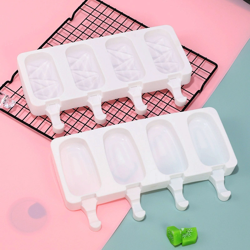 Ice Cream Mould, Silicone Easy Cream Ice Molds Storage Container for Homemade Food DIY Ice Cream Mold BPA Free