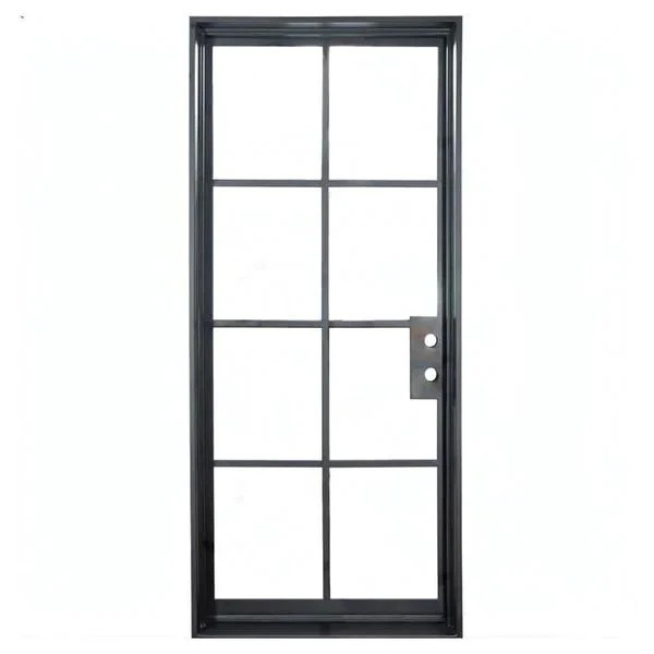 Narrow Slim Frame Barn Sliding Folding Wrought Iron Steel Doors