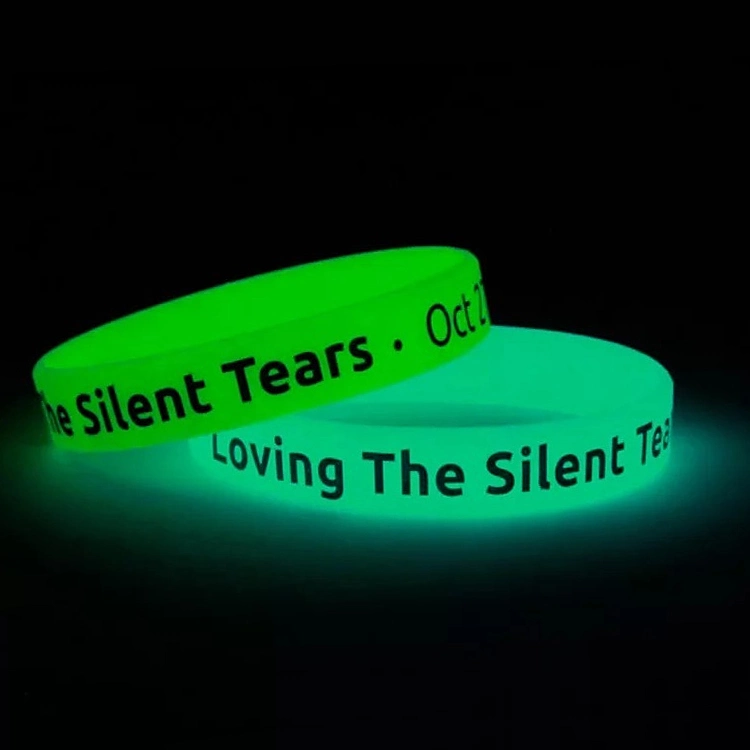 OEM Custom Silicone Rubber Embossed Debossed Printed Logo Wristband for Events