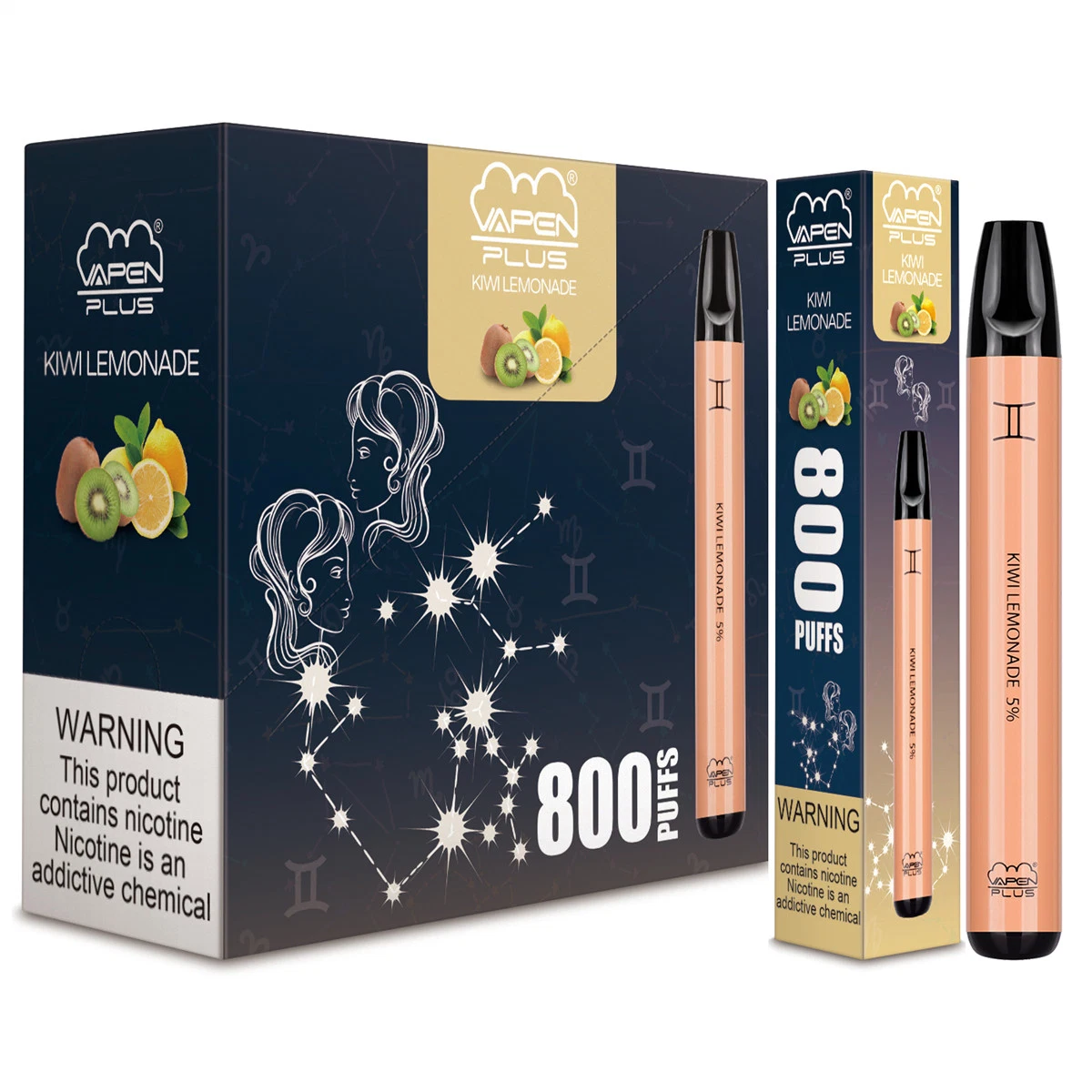 Authentic Zodiac Edition 800puffs Portable Vaporizer Pre-Filled Bars Vapor Vapen Plus Puff Plus