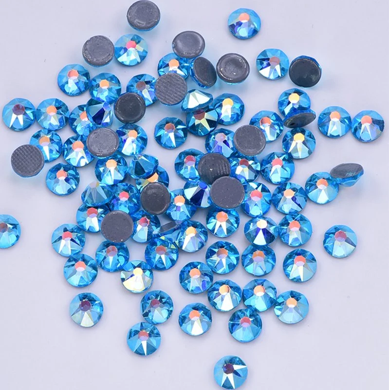 Wholesale/Supplier Crystal Hotfix rhinestones en vrac rhinestones en verre Flat Back avec Colle résistante Retour vêtements Accessoires brillant