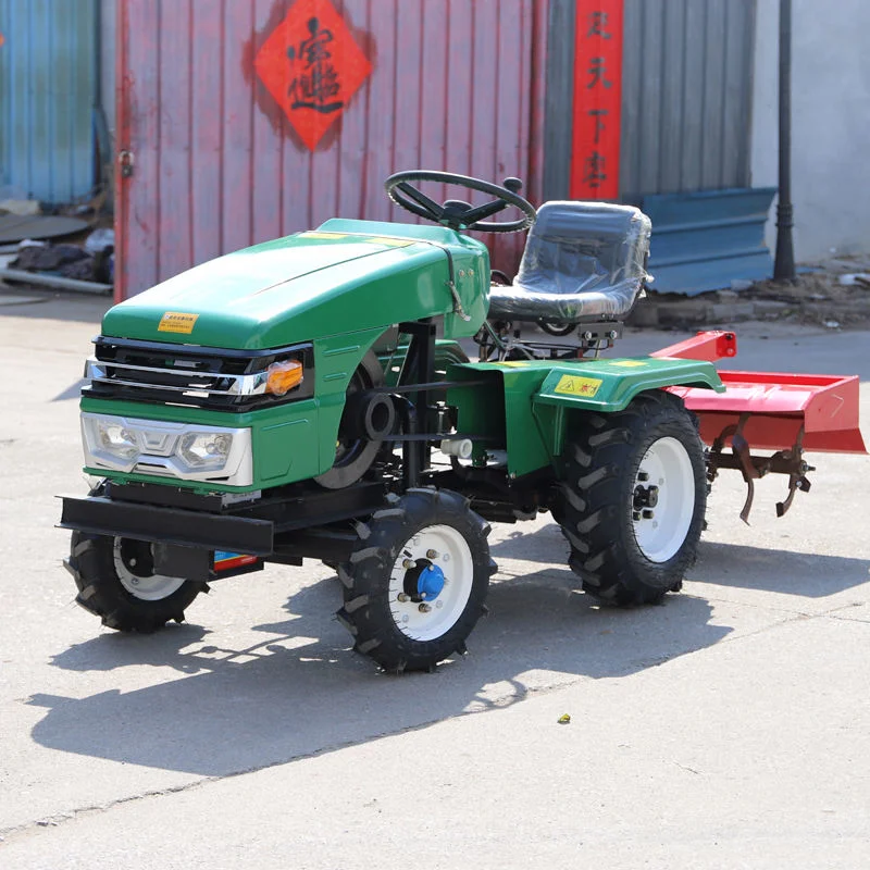 Equipo de máquina agrícola 50hp 60HP 70hp 80hp Motor de cilindro 4 Tractor con cabina