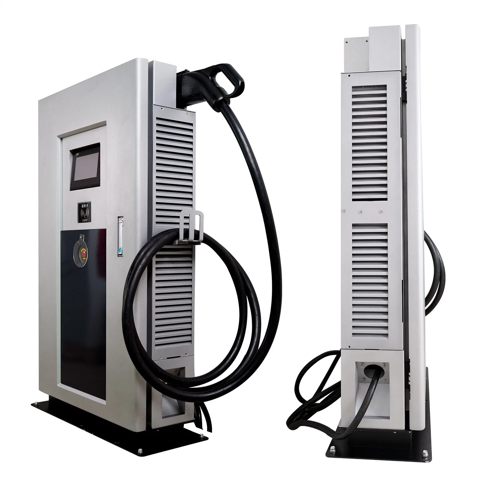 Electric Car DC Fast Charger 30kw 40kw 60kw Double Guns Floor-Mounted EV Charging Station for Commercial