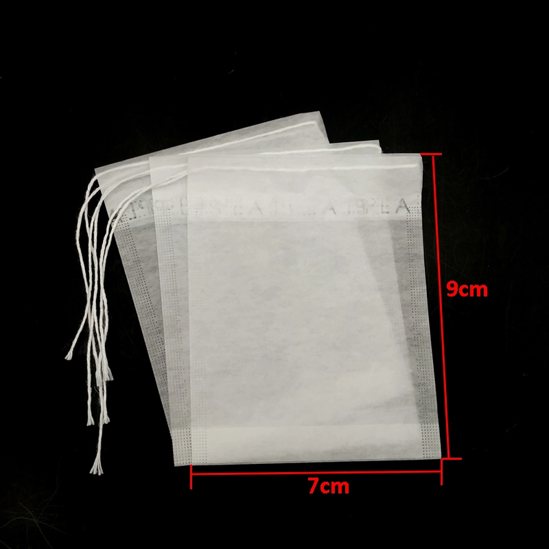 Food Grade Drawstring PLA Corn Fiber Empty Pyramid Shape Tea Bag Packaging