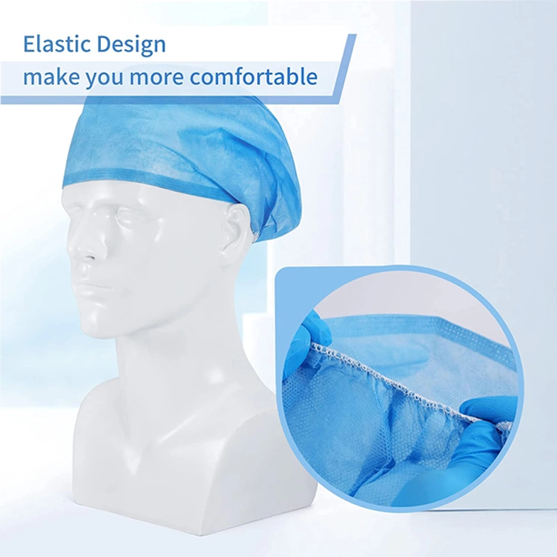 No desechables de uso único de tejido elástico de la cirugía la tapa para uso hospitalario