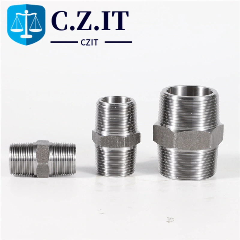 DN25 DN50 DN20 A105 304 316 NPT Galvanized Forged Tbe Hex/Hexagonal Threaded/Thread Forged BS 3799 Reducing Black Carbon Stainless Steel Nipple