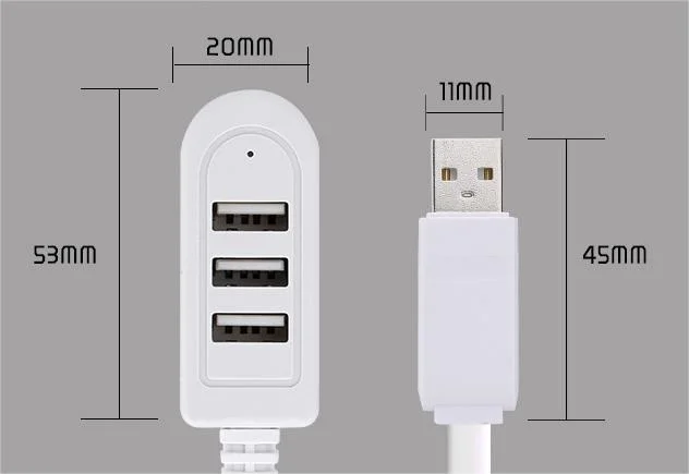 Concentrador de acoplamiento multifunción de alta velocidad 1m 3 Puerto USB3,0 para teléfono móvil/tableta, expansión de ordenador