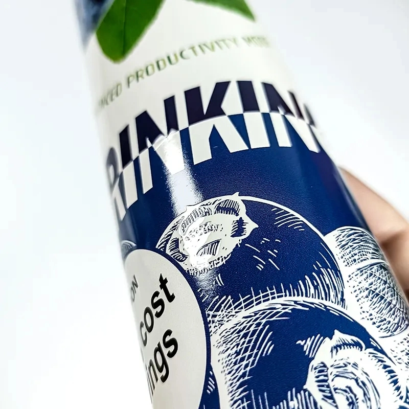 Custom Printed Vinyl Waterproof Adhesive Juice Bottle Beverage Packaging Labels, Varnished Glossy Embossed Package Sticker