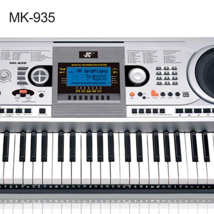 Factory Mk-935 Port USB / Pédale de Sustain Jack Clavier de Piano de Simulation à 61 Touches avec Fonction de Toucher Écran LCD Clavier Électronique de Type Professionnel pour Performance