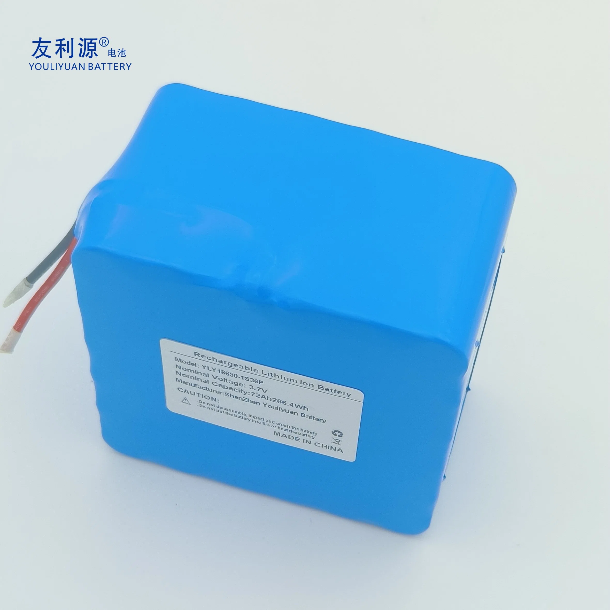 OEM/ODM Rechargeable 18650 Battery 1s36p 3.7V 72ah Lithium Ion Battery Pack Emergency Battery UPS Battery Power Tool Battery Energy Storage Battery