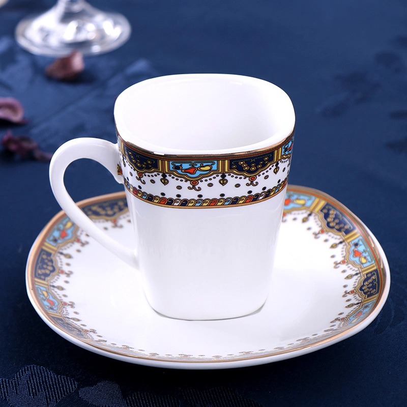 Best Selling New Products Europe Style Square Porcelain White Ceramic Dinner Plates Set