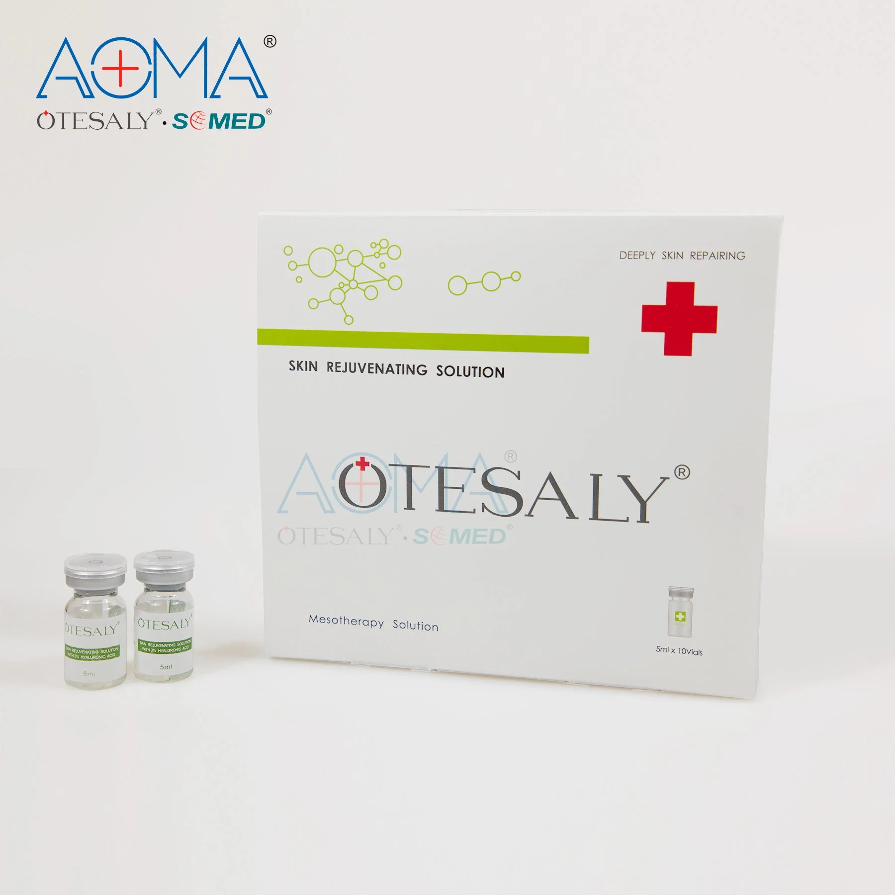 Otesaly Großhandel 5ml 10 Fläschchen Mesotherapie Hautverjüngung mit 3% Ha Hautpflege Anti Aging Feine Linien Meso Lösung