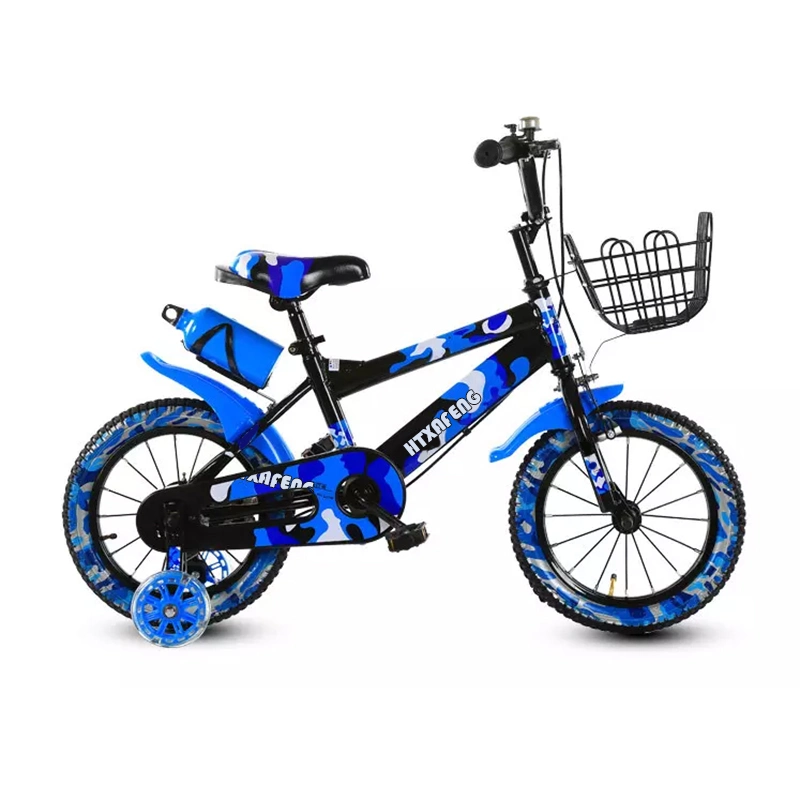 Camo Kids Bicycle with Front Frame and Rear Bottle Cage