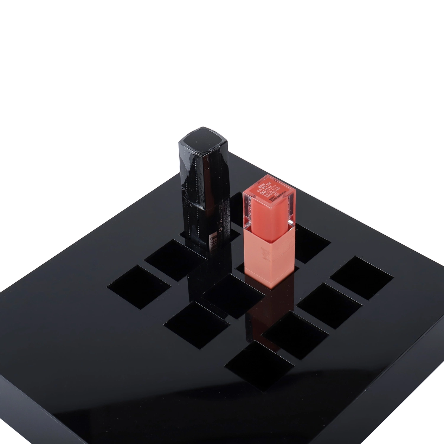 Boîte de maquillage en acrylique personnalisée pour cosmétiques Support de présentoir pour porte-rouge à lèvres