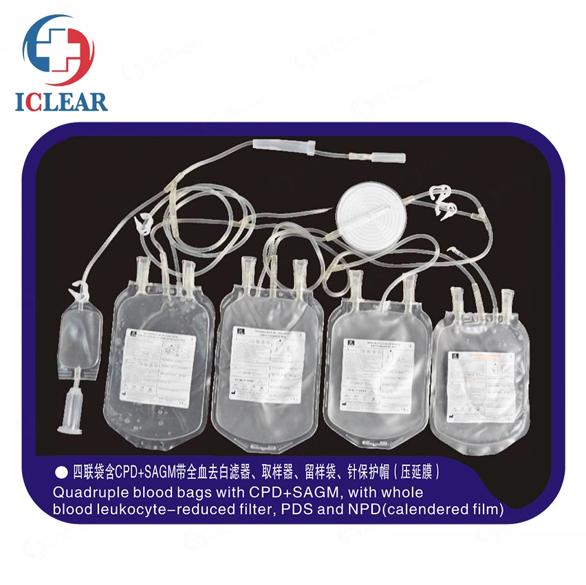 Medical Disposable Blood Transfusion Set with Triple/Double/Single Blood Bag