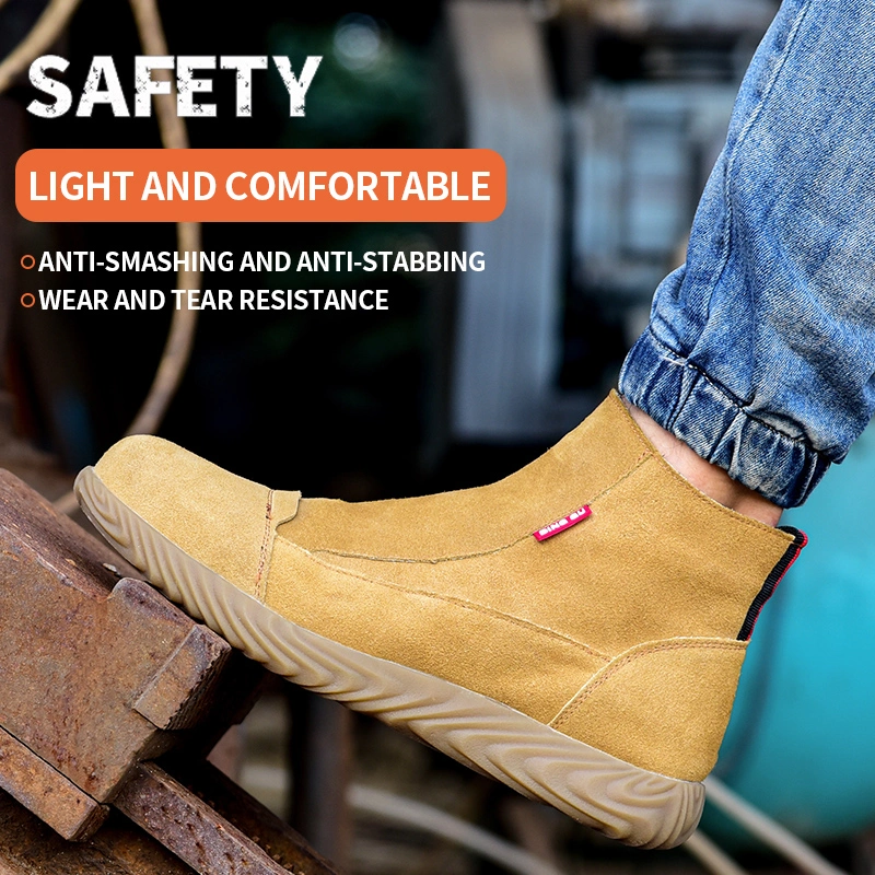 Anti-Slip Industrial Safety Shoes Worker Men Work Steel Toe Cups Boots Safety Shoes