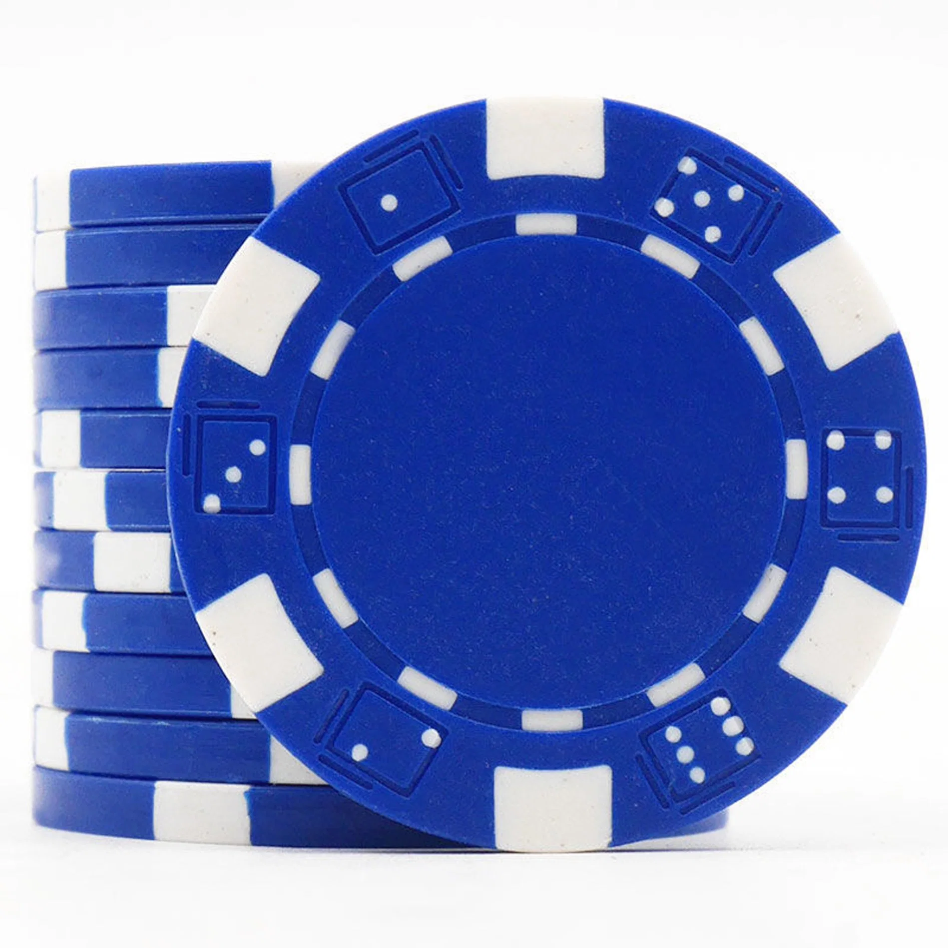 50 Clay Composite Dice Striped 11.5 Gram Poker Chips