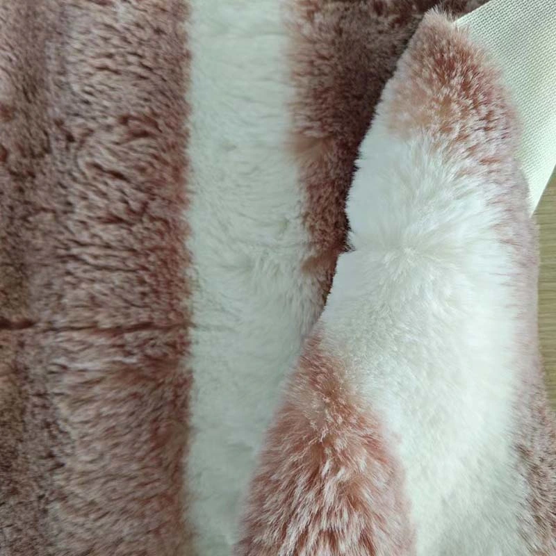 Print Fake Rabbit Fur Textile punto de poliéster Plush Softshell Suave Mayorista/Proveedor