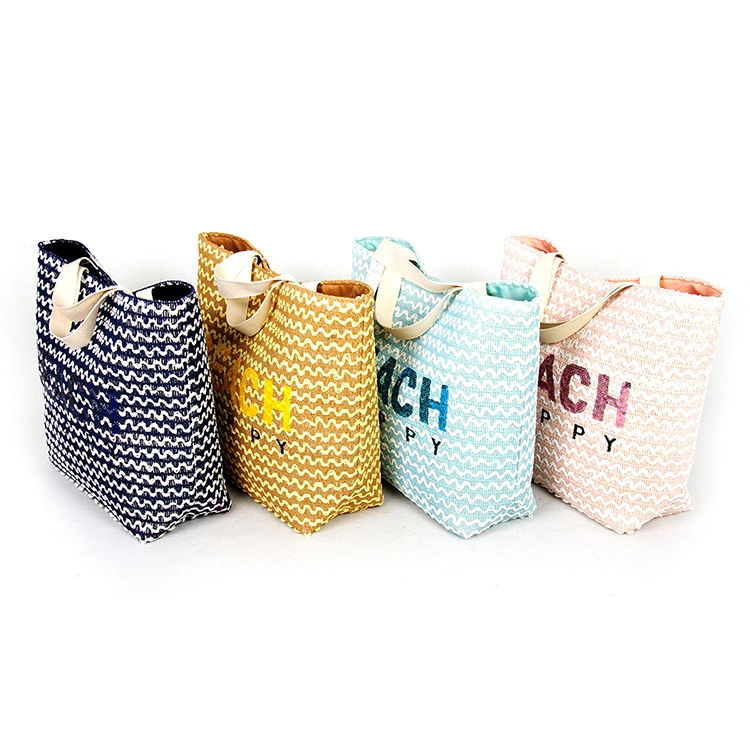 Fashion Striped Handbag Tote Beach Bags Summer Bag Straw Bags for Women